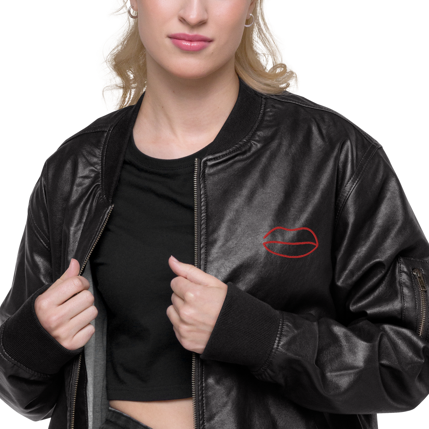 Leather Bomber Jacket